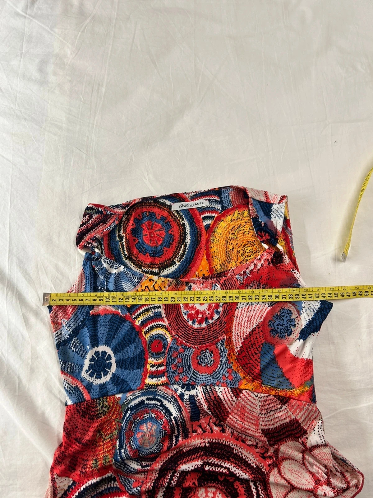 Vestido de verão multicolorido vintage Christine Laure com estampa – photo 9